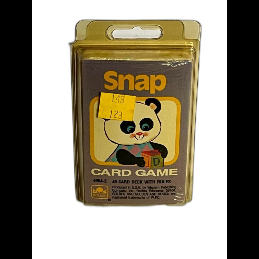 Vintage Golden Snap Card Game 45 Deck Case Purple Panda Sealed USA